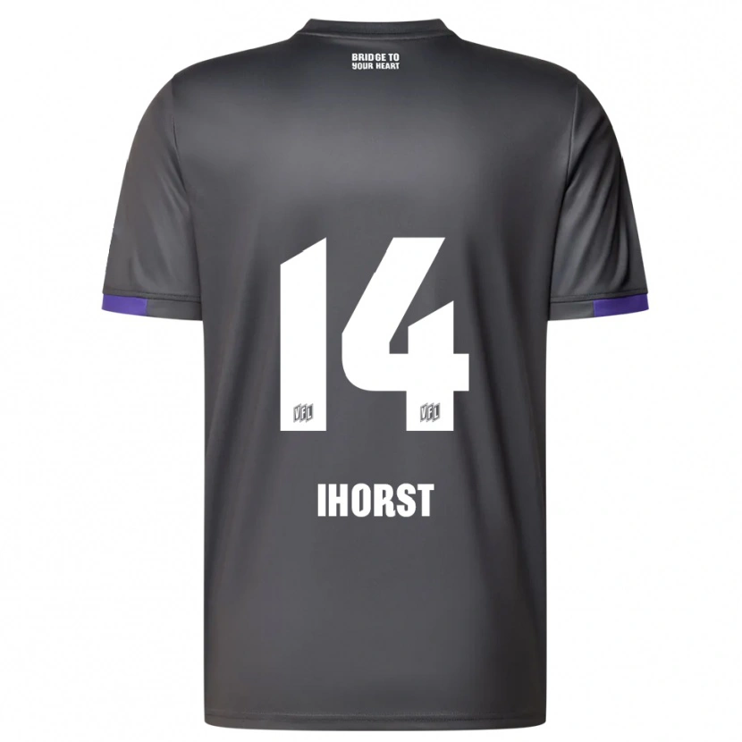 Danxen Kinder Luc Ihorst #14 Grau Lila Auswärtstrikot Trikot 2025/26 T-Shirt Österreich