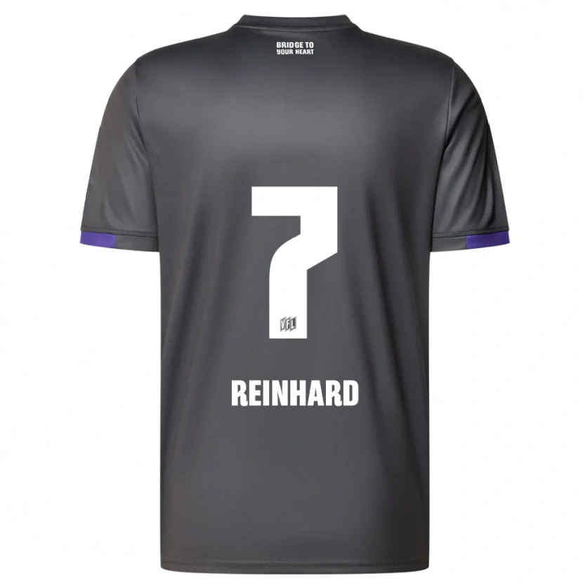 Danxen Kinder Taro Reinhard #7 Grau Lila Auswärtstrikot Trikot 2025/26 T-Shirt Österreich