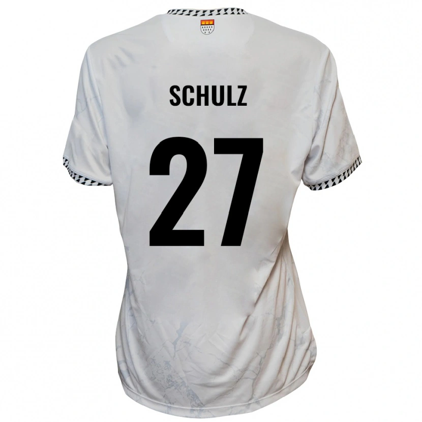 Danxen Kinder Arne Schulz #27 Weiß Schwarz Auswärtstrikot Trikot 2025/26 T-Shirt Österreich