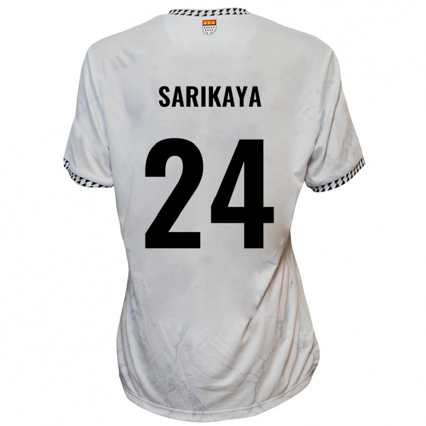 Danxen Kinder Ege Sarikaya #24 Weiß Schwarz Auswärtstrikot Trikot 2025/26 T-Shirt Österreich