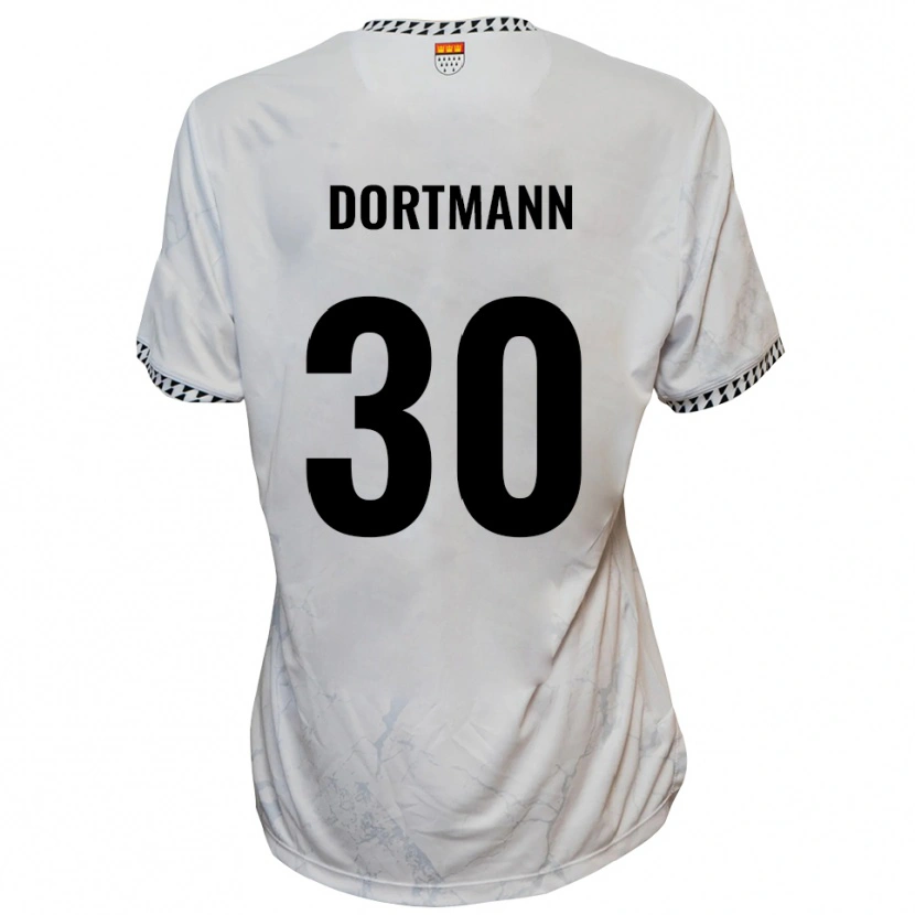 Danxen Kinder Niklas Dortmann #30 Weiß Schwarz Auswärtstrikot Trikot 2025/26 T-Shirt Österreich