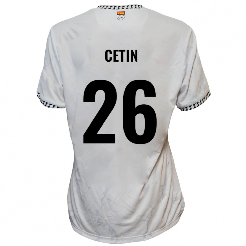 Danxen Kinder Serkan Cetin #26 Weiß Schwarz Auswärtstrikot Trikot 2025/26 T-Shirt Österreich