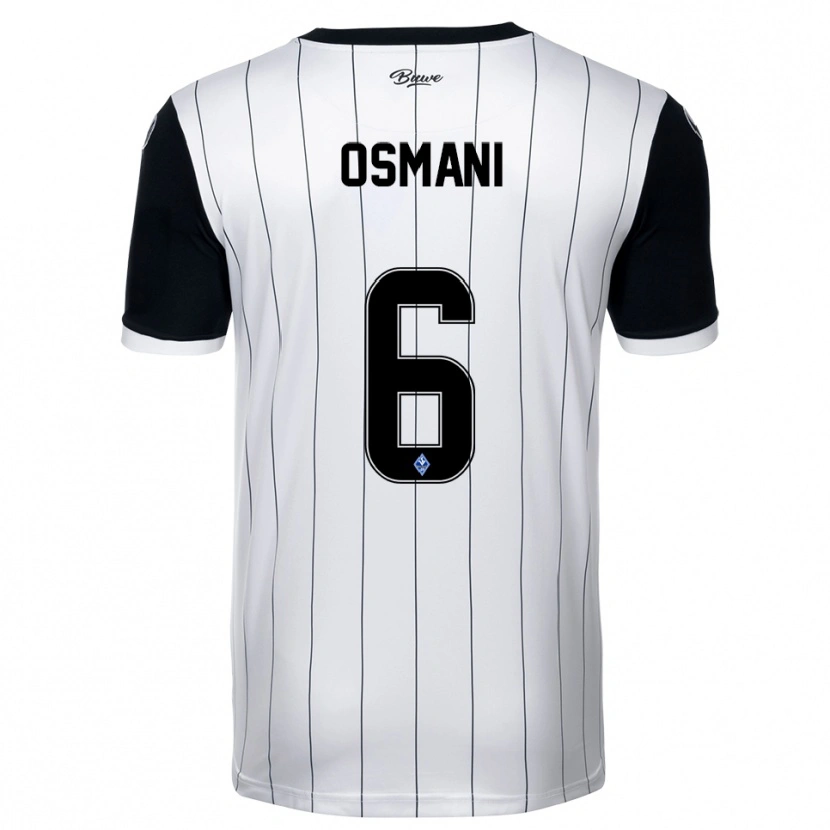Danxen Kinder Samir Osmani #6 Weiß Schwarz Auswärtstrikot Trikot 2025/26 T-Shirt Österreich