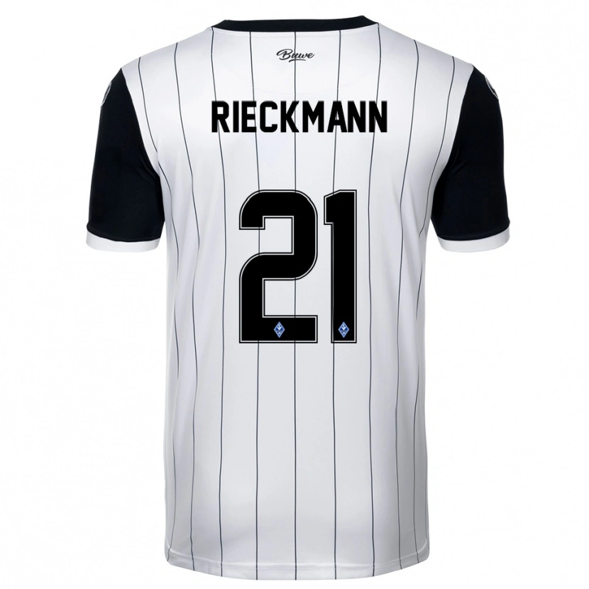Danxen Kinder Julian Rieckmann #21 Weiß Schwarz Auswärtstrikot Trikot 2025/26 T-Shirt Österreich