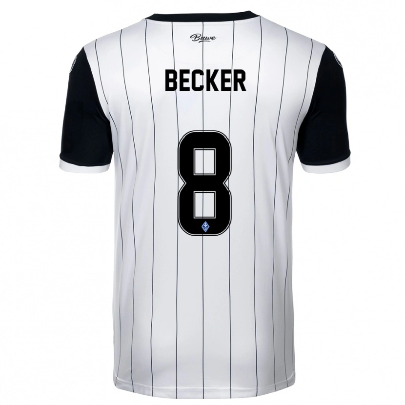 Danxen Kinder Finn Becker #8 Weiß Schwarz Auswärtstrikot Trikot 2025/26 T-Shirt Österreich