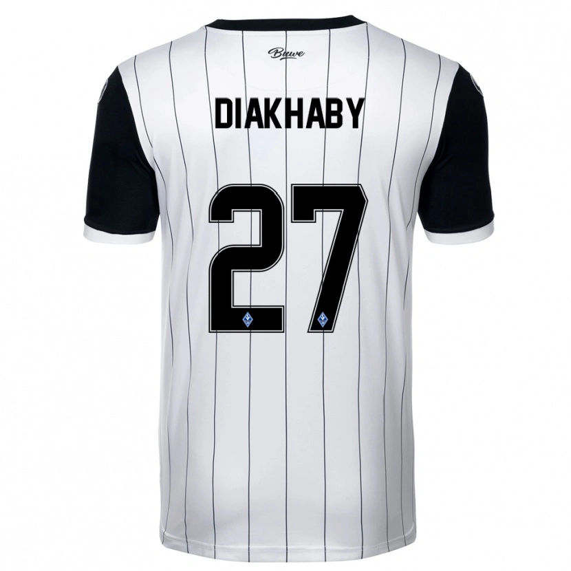 Danxen Kinder Adama Diakhaby #27 Weiß Schwarz Auswärtstrikot Trikot 2025/26 T-Shirt Österreich