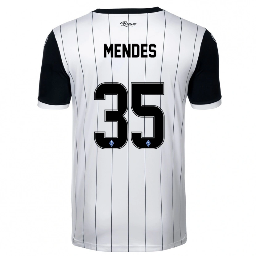 Danxen Kinder Djayson Mendes #35 Weiß Schwarz Auswärtstrikot Trikot 2025/26 T-Shirt Österreich