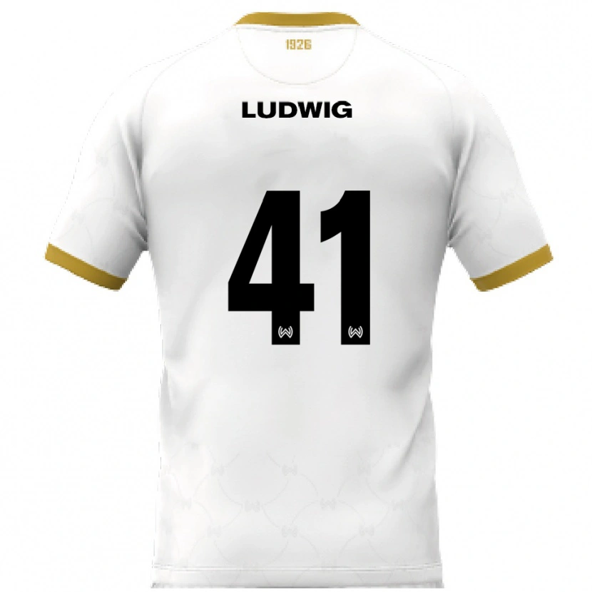 Danxen Kinder Finn Ludwig #41 Weiß Gold Auswärtstrikot Trikot 2025/26 T-Shirt Österreich