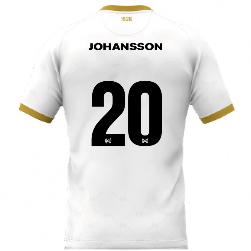 Danxen Kinder Ryan Johansson #20 Weiß Gold Auswärtstrikot Trikot 2025/26 T-Shirt Österreich