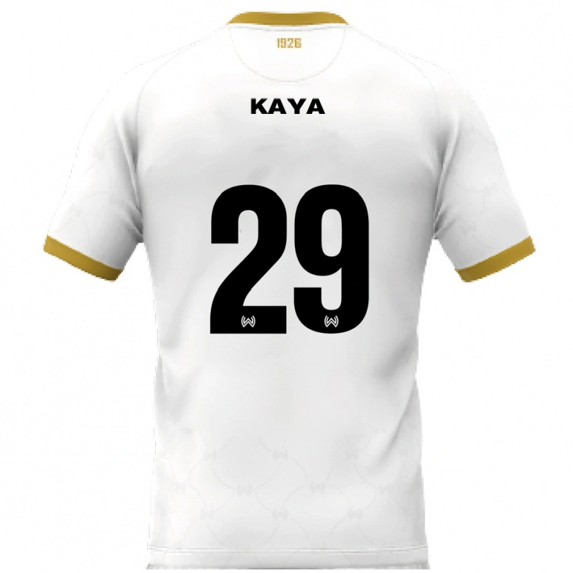 Danxen Kinder Fatih Kaya #29 Weiß Gold Auswärtstrikot Trikot 2025/26 T-Shirt Österreich