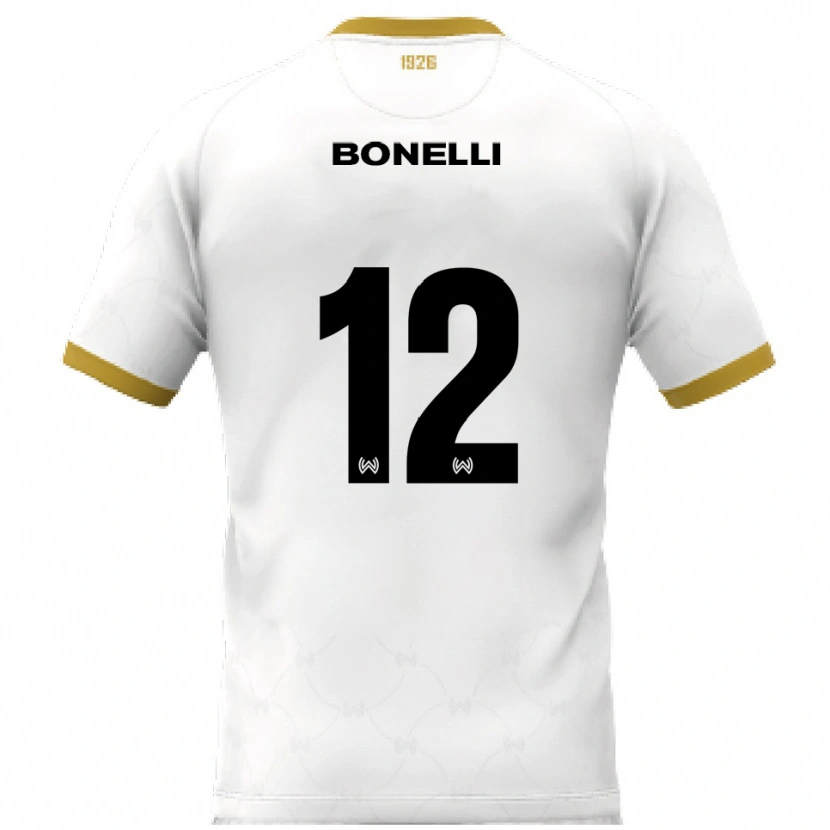 Danxen Kinder Leonardo Bonelli #12 Weiß Gold Auswärtstrikot Trikot 2025/26 T-Shirt Österreich