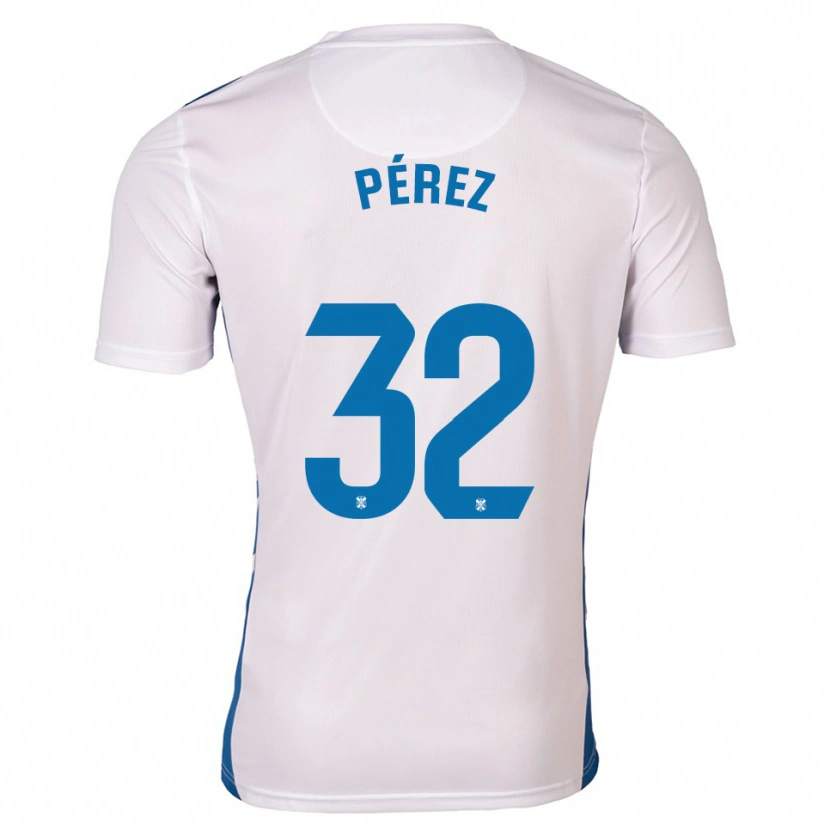 Danxen Herren Joel Pérez #32 Weiß Blau Heimtrikot Trikot 2025/26 T-Shirt Österreich