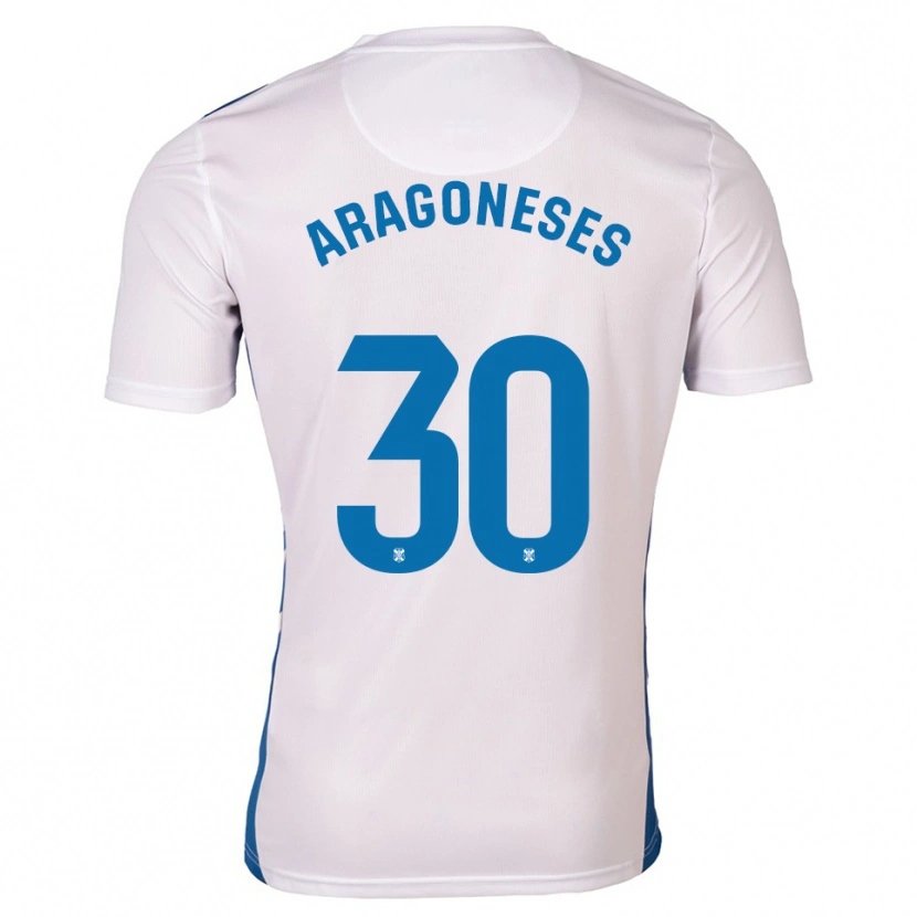 Danxen Herren Sergio Aragoneses #30 Weiß Blau Heimtrikot Trikot 2025/26 T-Shirt Österreich