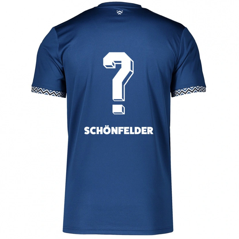 Danxen Herren Tom Schönfelder #0 Marineblau Weiß Heimtrikot Trikot 2025/26 T-Shirt Österreich