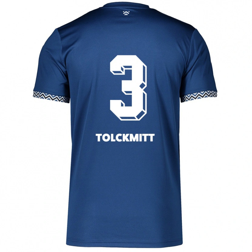 Danxen Herren Rike Tolckmitt #3 Marineblau Weiß Heimtrikot Trikot 2025/26 T-Shirt Österreich