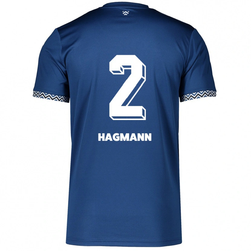 Danxen Herren Felix Hagmann #2 Marineblau Weiß Heimtrikot Trikot 2025/26 T-Shirt Österreich