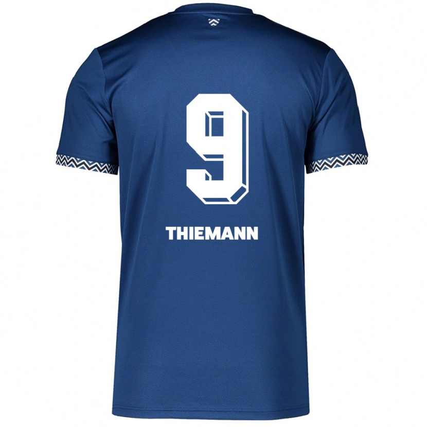 Danxen Herren Sophia Thiemann #9 Marineblau Weiß Heimtrikot Trikot 2025/26 T-Shirt Österreich
