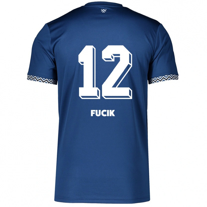 Danxen Herren Miles Fucik #12 Marineblau Weiß Heimtrikot Trikot 2025/26 T-Shirt Österreich