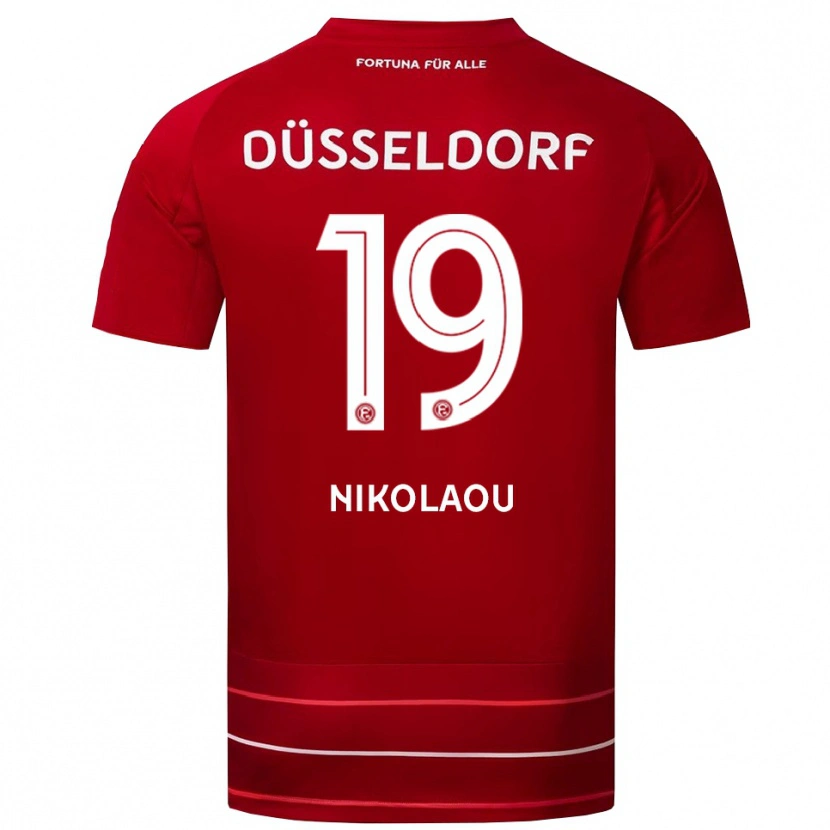 Danxen Herren Noah Nikolaou #19 Rot Weiß Heimtrikot Trikot 2025/26 T-Shirt Österreich