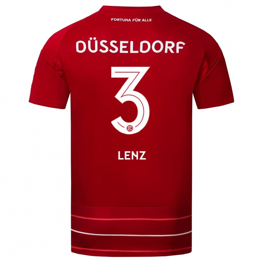 Danxen Herren Christopher Lenz #3 Rot Weiß Heimtrikot Trikot 2025/26 T-Shirt Österreich