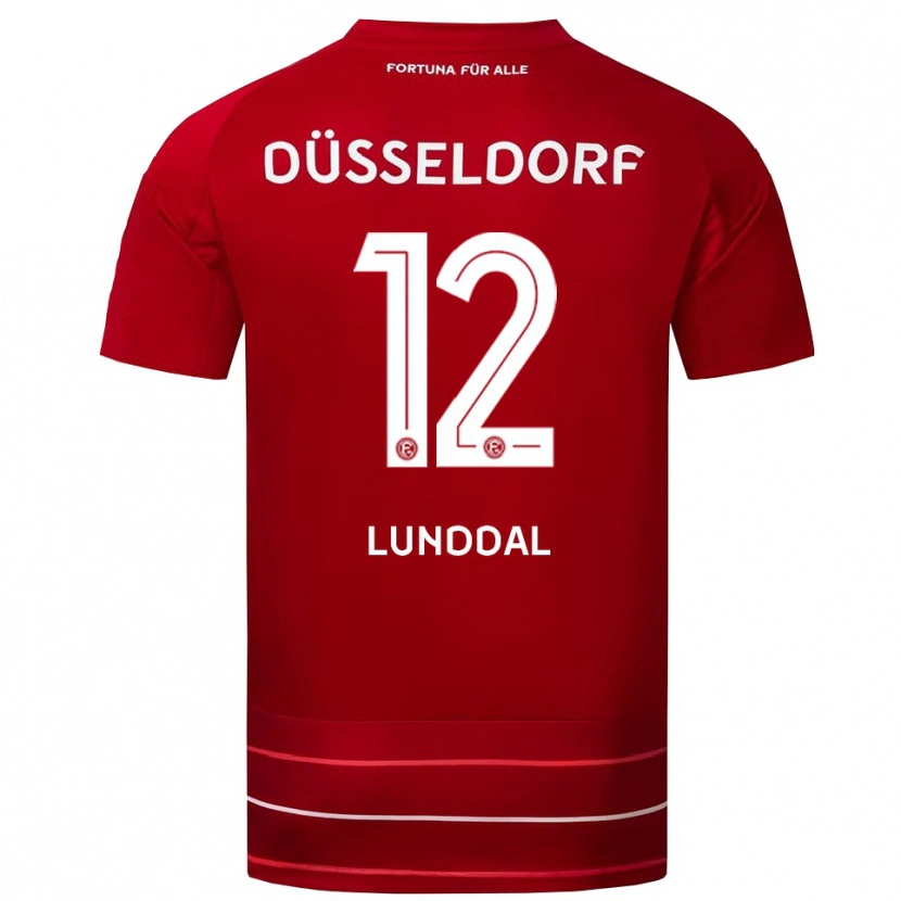 Danxen Herren Valgeir Lunddal #12 Rot Weiß Heimtrikot Trikot 2025/26 T-Shirt Österreich