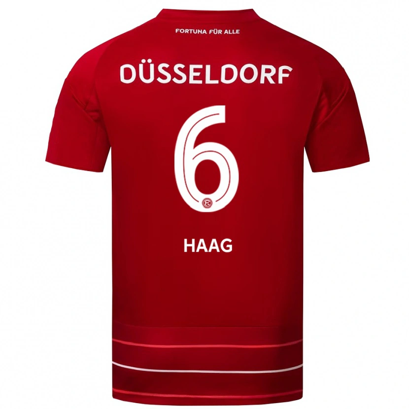 Danxen Herren Giovanni Haag #6 Rot Weiß Heimtrikot Trikot 2025/26 T-Shirt Österreich
