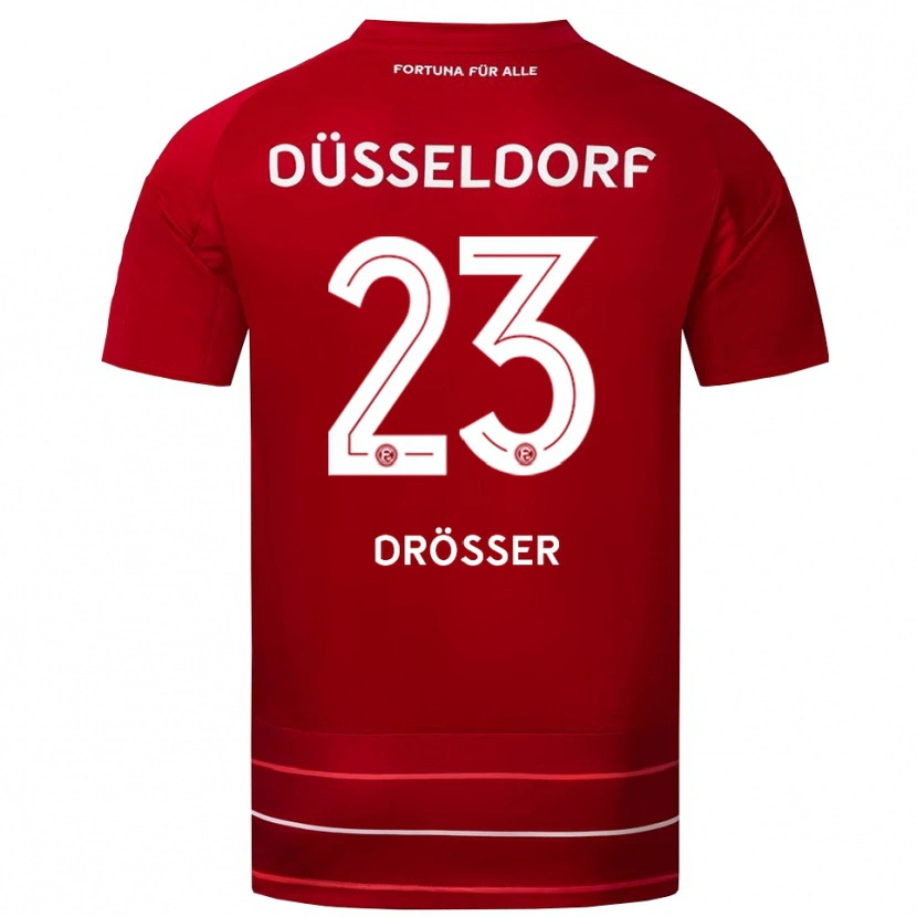 Danxen Herren Luke Drösser #23 Rot Weiß Heimtrikot Trikot 2025/26 T-Shirt Österreich