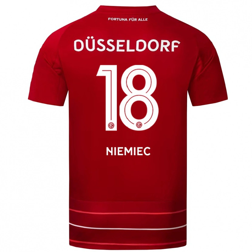 Danxen Herren Jona Niemiec #18 Rot Weiß Heimtrikot Trikot 2025/26 T-Shirt Österreich