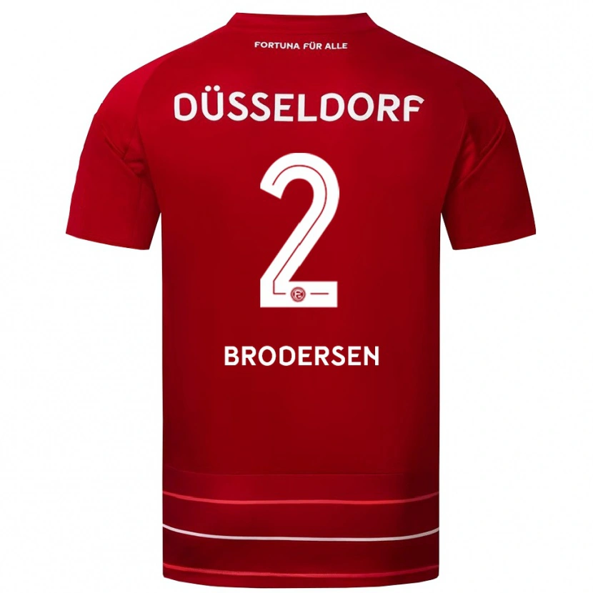 Danxen Herren Leonard Brodersen #2 Rot Weiß Heimtrikot Trikot 2025/26 T-Shirt Österreich