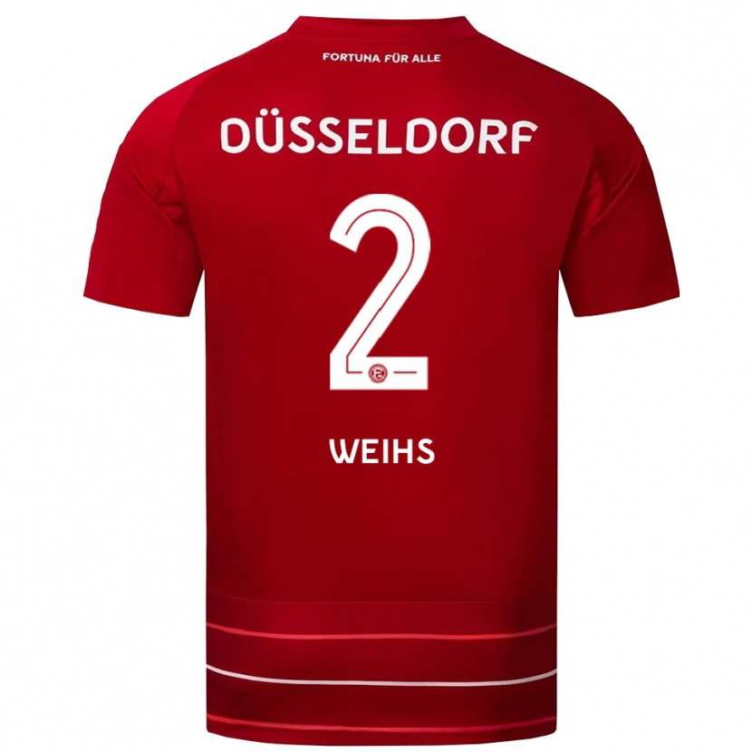 Danxen Herren Paul Weihs #2 Rot Weiß Heimtrikot Trikot 2025/26 T-Shirt Österreich