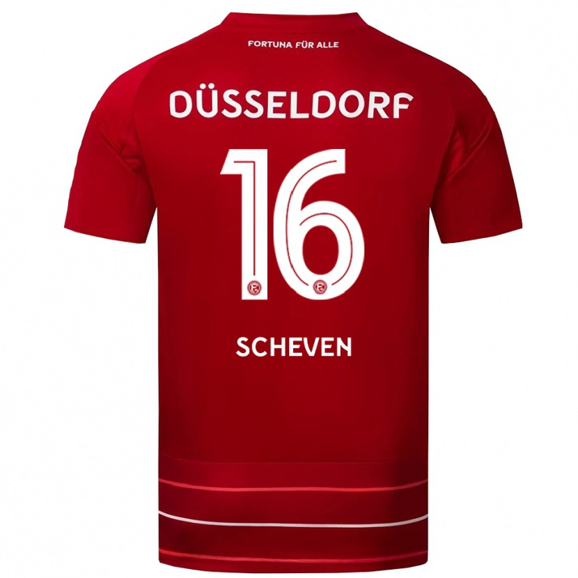Danxen Herren Josua Scheven #16 Rot Weiß Heimtrikot Trikot 2025/26 T-Shirt Österreich