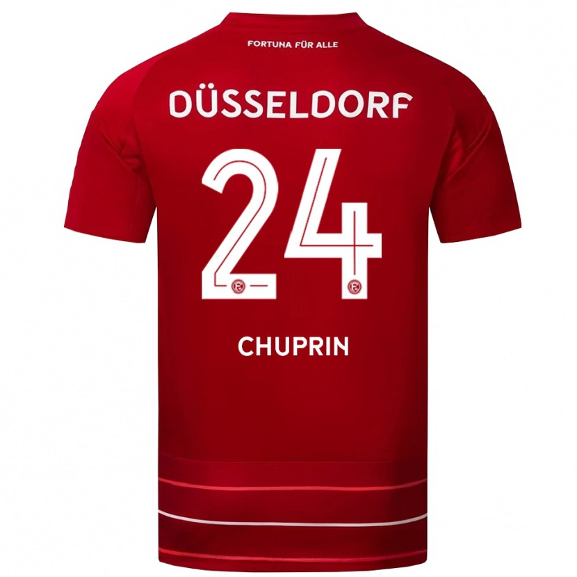 Danxen Herren Ivan Chuprin #24 Rot Weiß Heimtrikot Trikot 2025/26 T-Shirt Österreich