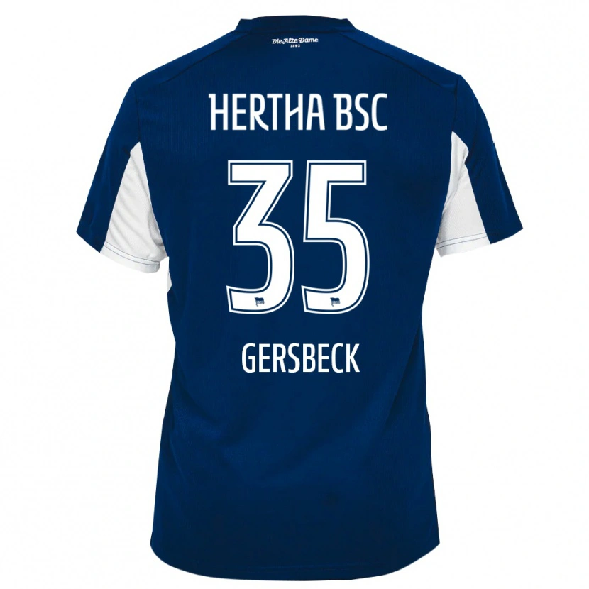 Danxen Herren Marius Gersbeck #35 Weiß Blau Heimtrikot Trikot 2025/26 T-Shirt Österreich