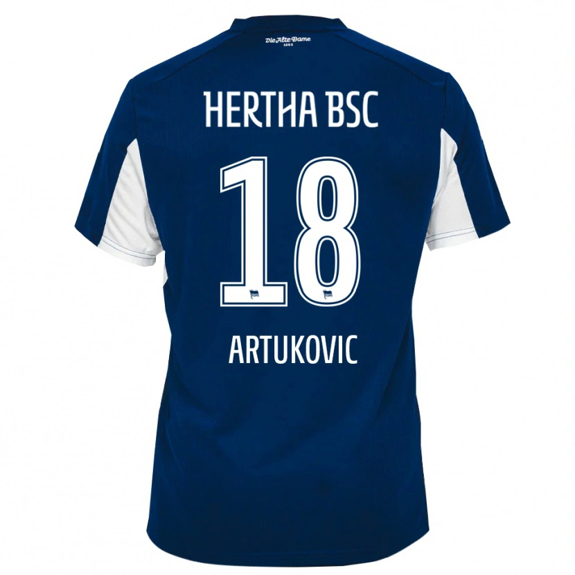 Danxen Herren Ardian Artukovic #18 Weiß Blau Heimtrikot Trikot 2025/26 T-Shirt Österreich