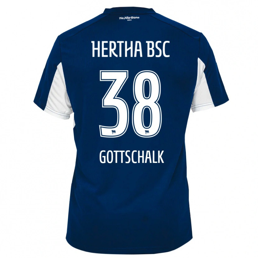 Danxen Herren Julius Gottschalk #38 Weiß Blau Heimtrikot Trikot 2025/26 T-Shirt Österreich