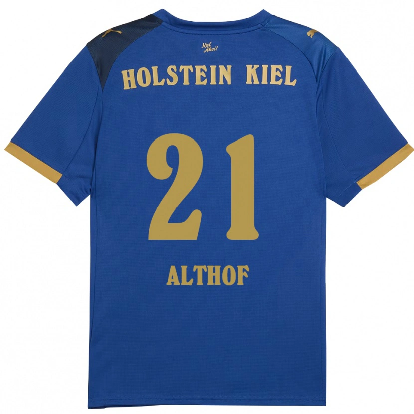 Danxen Herren Lea Althof #21 Blau Gold Heimtrikot Trikot 2025/26 T-Shirt Österreich