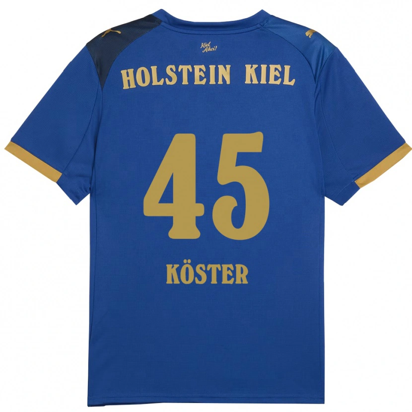 Danxen Herren Louis Köster #45 Blau Gold Heimtrikot Trikot 2025/26 T-Shirt Österreich