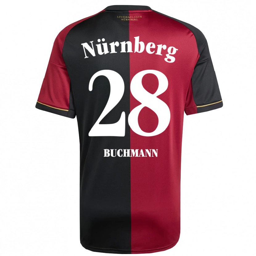 Danxen Herren Tarek Buchmann #28 Burgunder Schwarz Heimtrikot Trikot 2025/26 T-Shirt Österreich