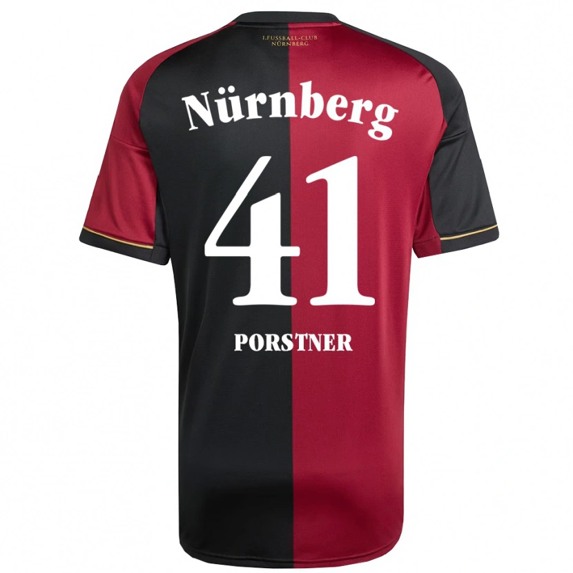 Danxen Herren Eric Porstner #41 Burgunder Schwarz Heimtrikot Trikot 2025/26 T-Shirt Österreich