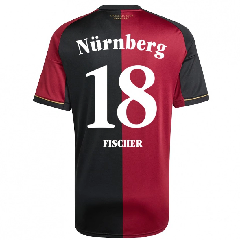 Danxen Herren Jonas Fischer #18 Burgunder Schwarz Heimtrikot Trikot 2025/26 T-Shirt Österreich