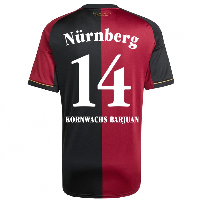 Danxen Herren Marc Kornwachs Barjuan #14 Burgunder Schwarz Heimtrikot Trikot 2025/26 T-Shirt Österreich