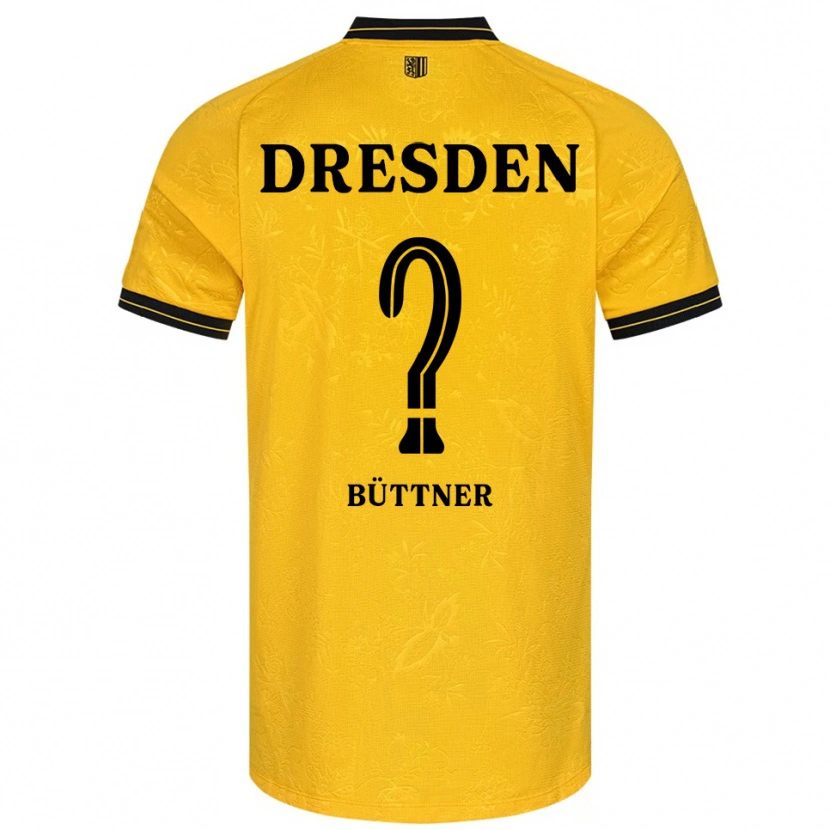 Danxen Herren Lisa Büttner #0 Gelb Schwarz Heimtrikot Trikot 2025/26 T-Shirt Österreich
