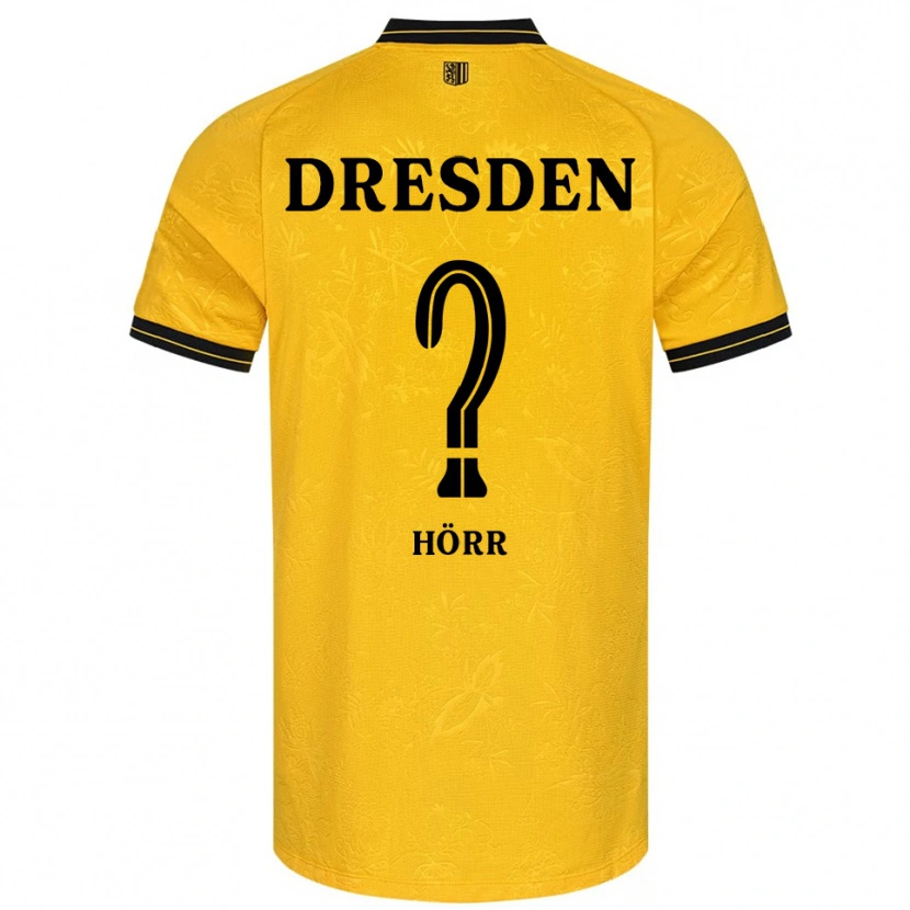 Danxen Herren Annemarie Hörr #0 Gelb Schwarz Heimtrikot Trikot 2025/26 T-Shirt Österreich