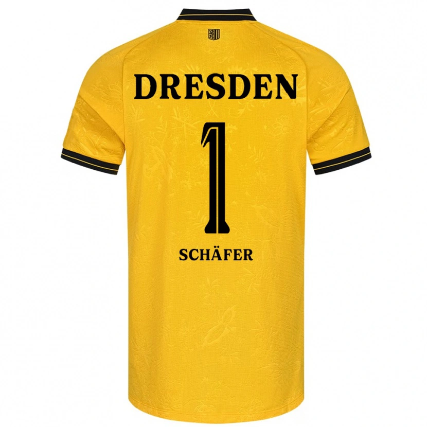 Danxen Herren Moritz Schäfer #1 Gelb Schwarz Heimtrikot Trikot 2025/26 T-Shirt Österreich