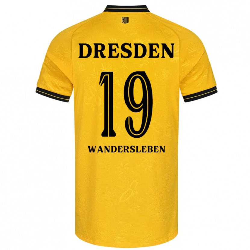 Danxen Herren Arian-Rayan Wandersleben #19 Gelb Schwarz Heimtrikot Trikot 2025/26 T-Shirt Österreich