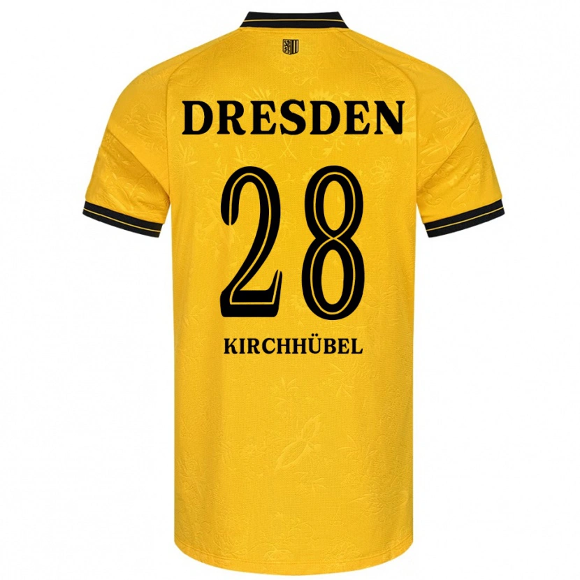 Danxen Herren Willi Kirchhübel #28 Gelb Schwarz Heimtrikot Trikot 2025/26 T-Shirt Österreich