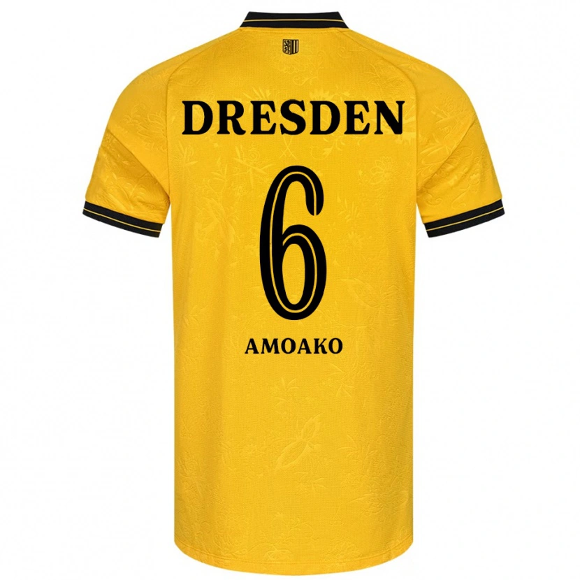 Danxen Herren Kofi Amoako #6 Gelb Schwarz Heimtrikot Trikot 2025/26 T-Shirt Österreich
