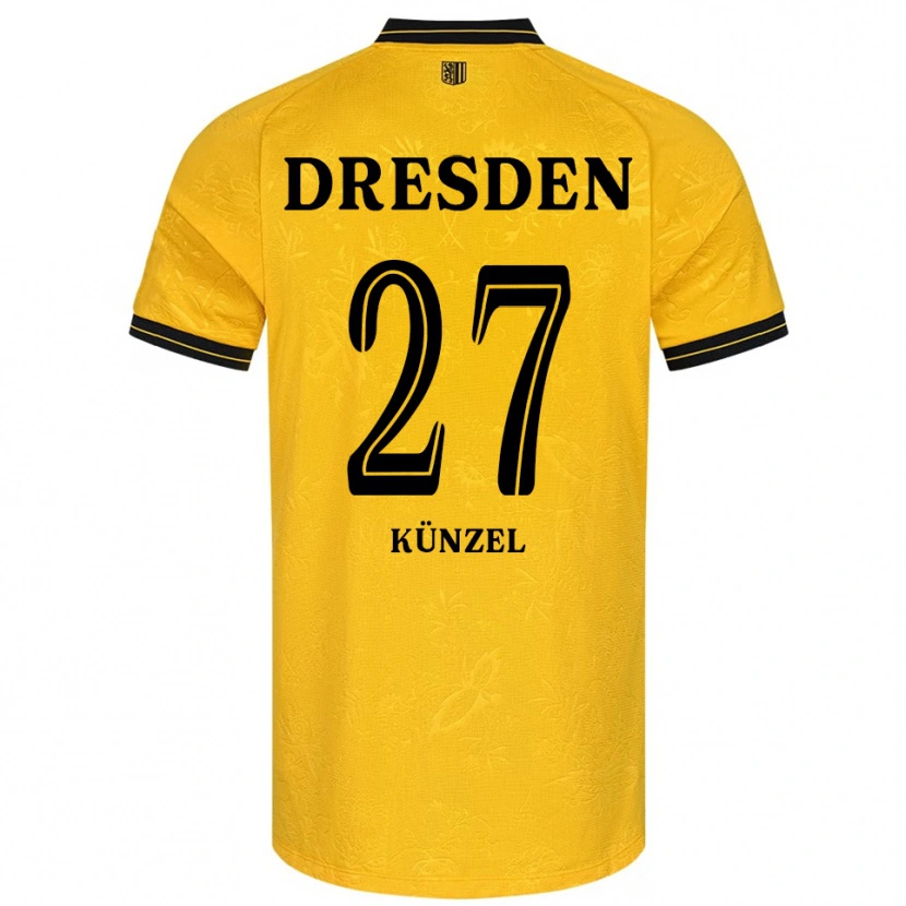 Danxen Herren Nico Künzel #27 Gelb Schwarz Heimtrikot Trikot 2025/26 T-Shirt Österreich