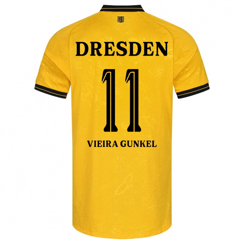 Danxen Herren Joel Vieira Gunkel #11 Gelb Schwarz Heimtrikot Trikot 2025/26 T-Shirt Österreich