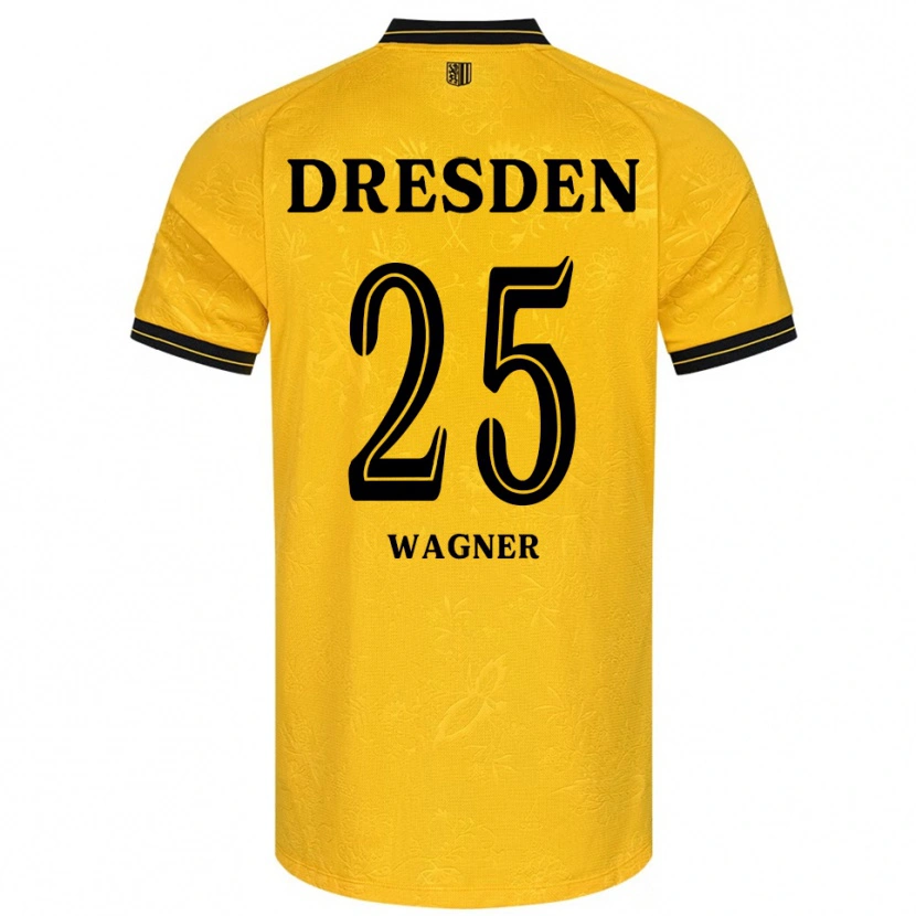 Danxen Herren Noah Wagner #25 Gelb Schwarz Heimtrikot Trikot 2025/26 T-Shirt Österreich